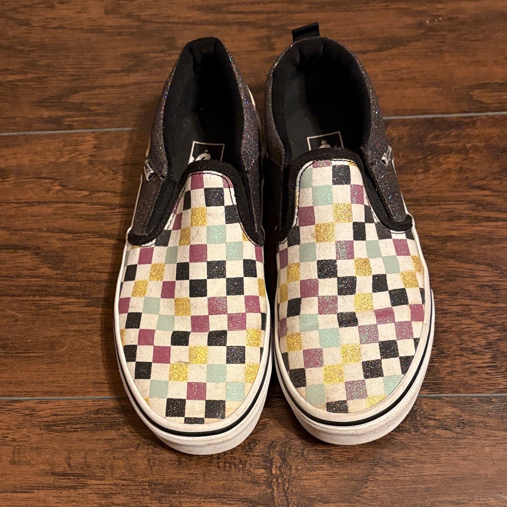 Vans Kids Multicolor Checkered Slip-On Sneakers